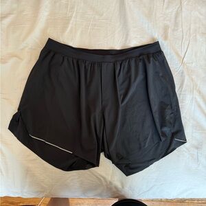 Lululemon Men’s Fast and Free Lined Running Shorts 6” XXL Black